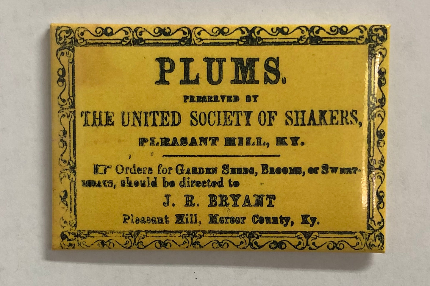 SVPH: Pleasant Hill Plums Label Magnet