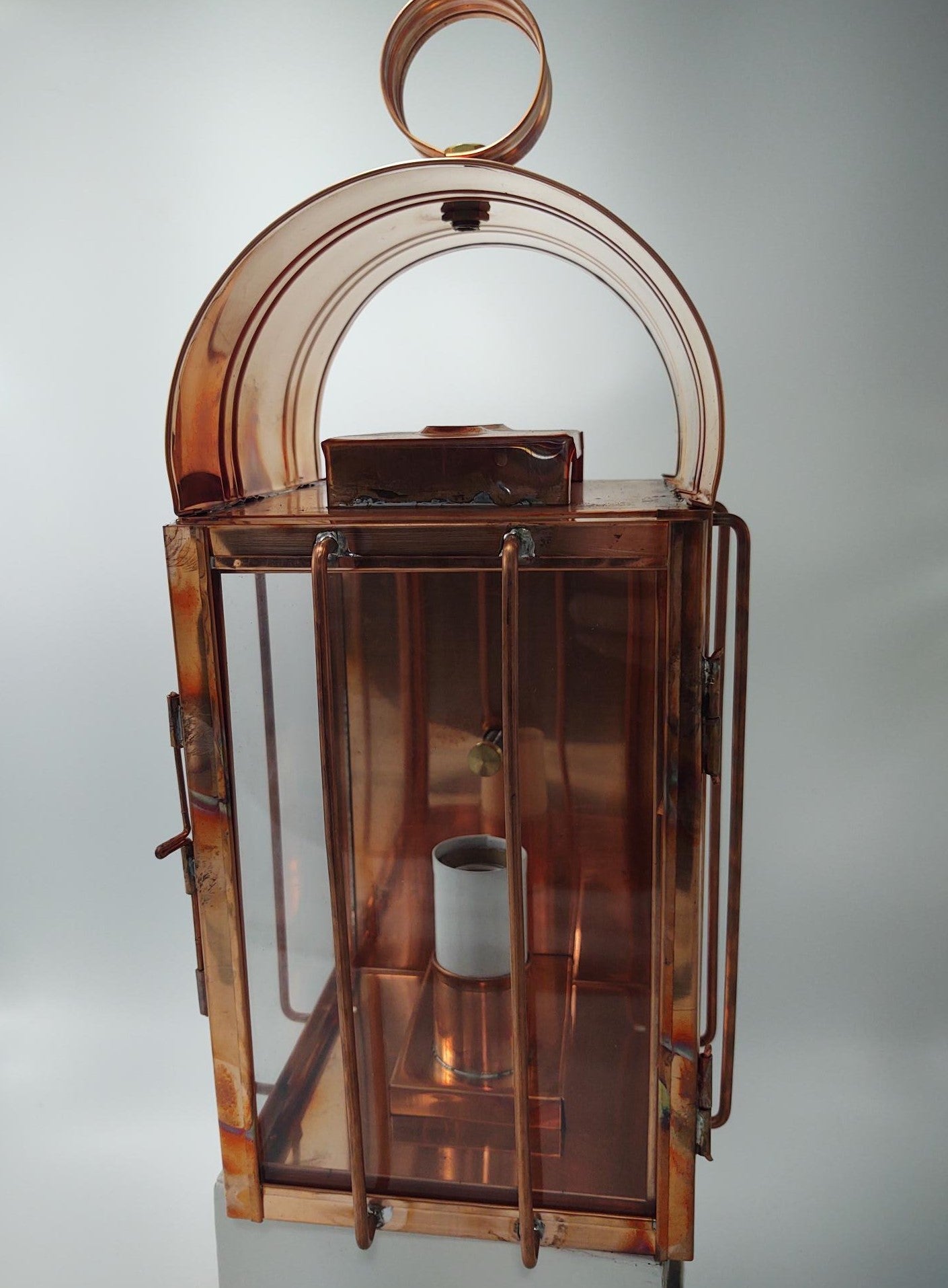 Antique deals copper lantern